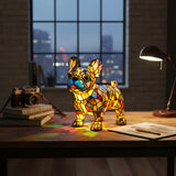 Francuski buldog - Lampa vitraž
