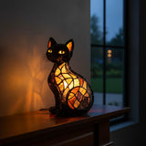 Sjajeći mačak - Vitralna lampa