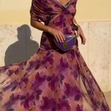 Louise | Elegantna Maxi Pidžama Haljina s V-izrezom