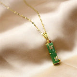 Jade-Amulet ogrlica