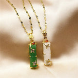 Jade-Amulet ogrlica