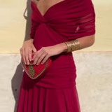 Louise | Elegantna Maxi Pidžama Haljina s V-izrezom