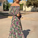 Louise | Elegantna Maxi Pidžama Haljina s V-izrezom