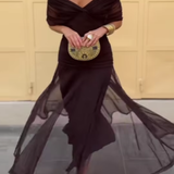 Louise | Elegantna Maxi Pidžama Haljina s V-izrezom