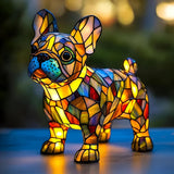 Francuski buldog - Lampa vitraž