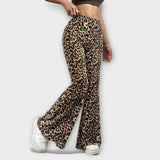 Leopard Bootcut Hlače