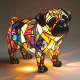 Mops - Vitražna lampa