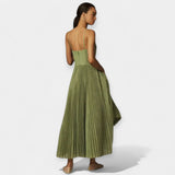 Celine | Plisirana midi haljina s tilom