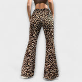 Leopard Bootcut Hlače