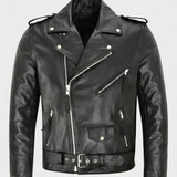 Jakub | Klasična Biker Kožna Jakna