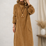 Veronika | Elegantna midi haljina s rolkom