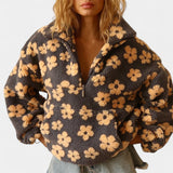 Daisy – Topla fleece majica s cvjetnim motivom