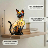 Mistična mačka - Vitraj lampa