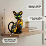 Mistična mačka - Lampa u vitražu