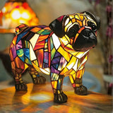 Mops - Vitražna lampa