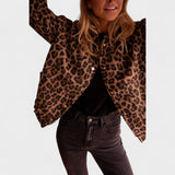 Roza | Moderni sako s leopard uzorkom