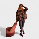 Roza | Moderni sako s leopard uzorkom